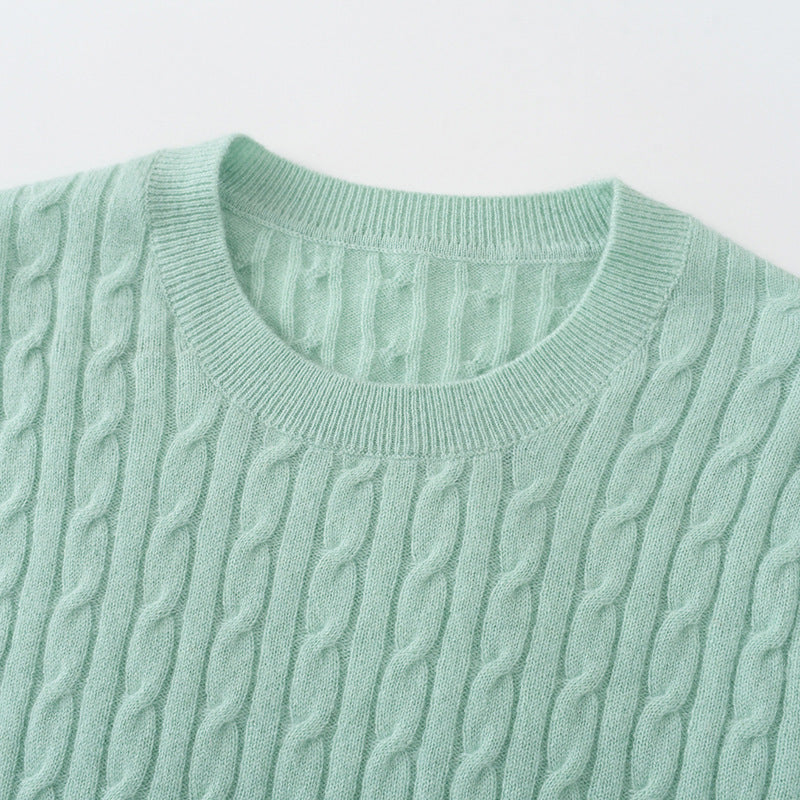 Round Neck Sweater Women's Pure Cashmere Sweater