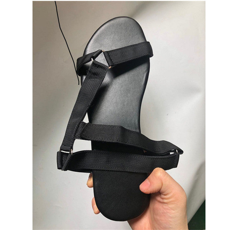 Sandalias planas para mujer, zapatos de playa, zapatillas