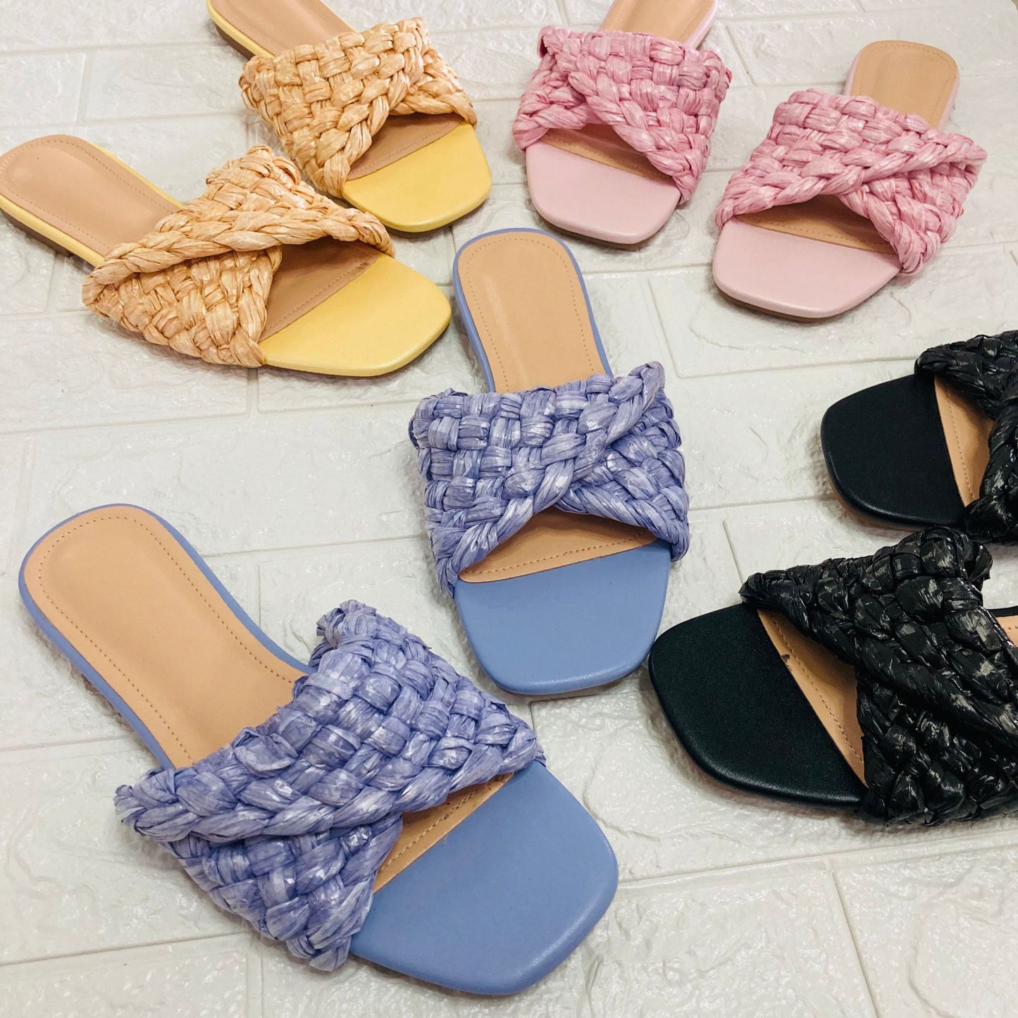 One-legged Sandals And Slippers Candy Color Women