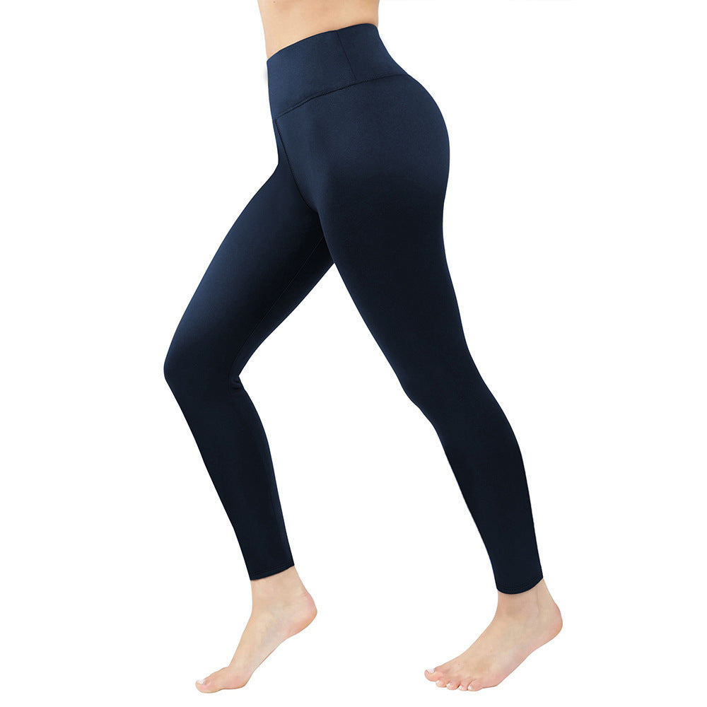 Leggings ajustados de cintura alta para mujer, acolchados y con forro polar, que mantienen el calor.