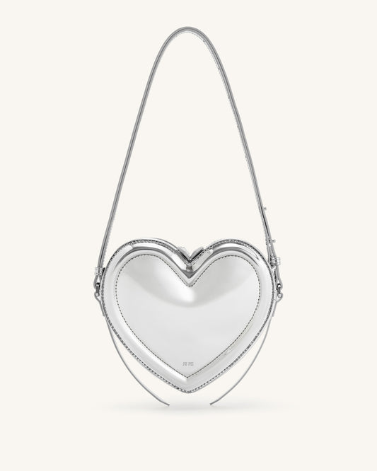 Arlene Heart Shaped Bag - Sliver