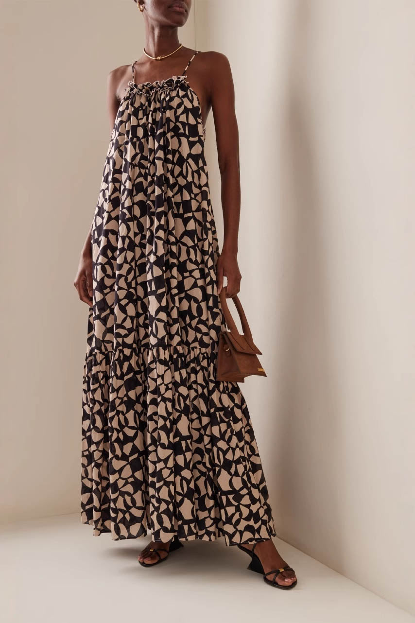 Vestido midi monocromático Reverie