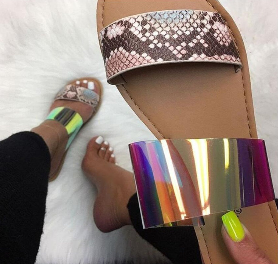 Sandalen flach mit Damen-Slipper