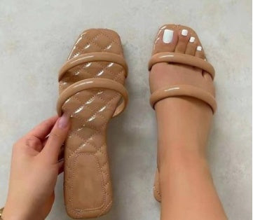 Women's Sandals And Slippers For Women's Outer Wear Solid Color Flat-bottomed Sandals And Slippers For Women