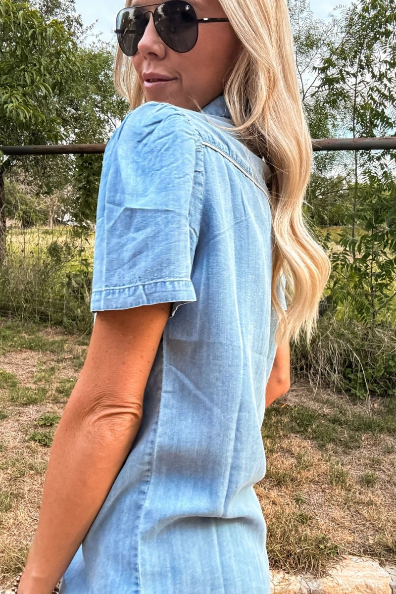The Booker Western Button Down (Blue)