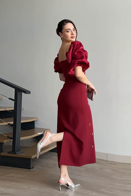 Ecos del pasado: vestido ajustado de lunares