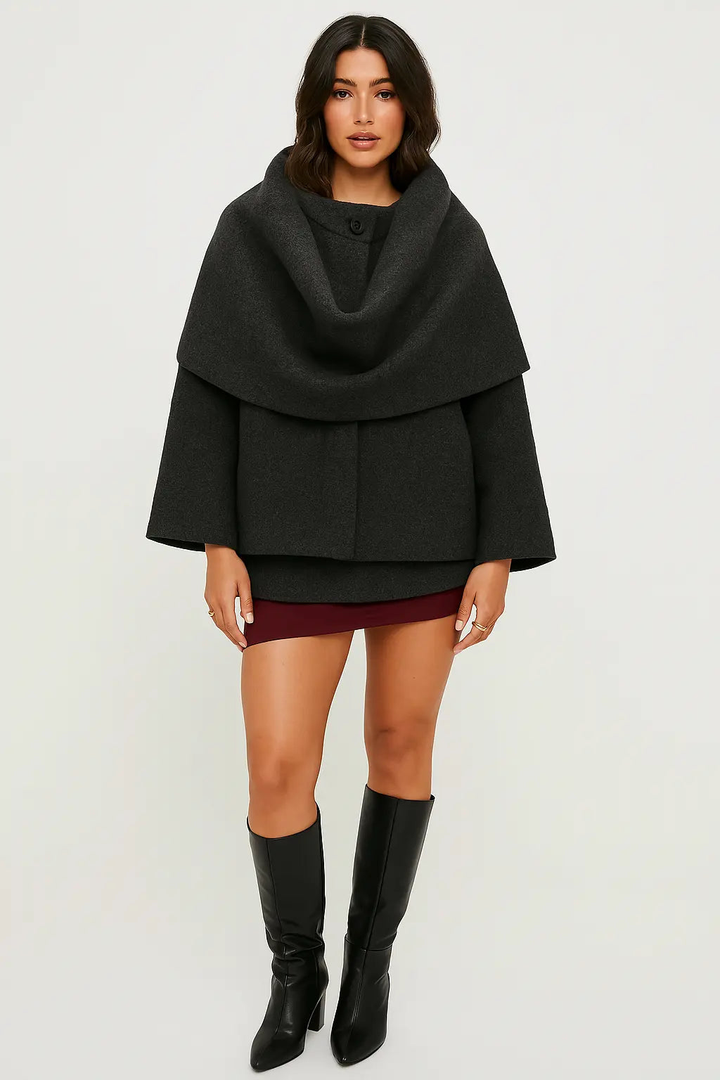 Chic Scarf-style Coat