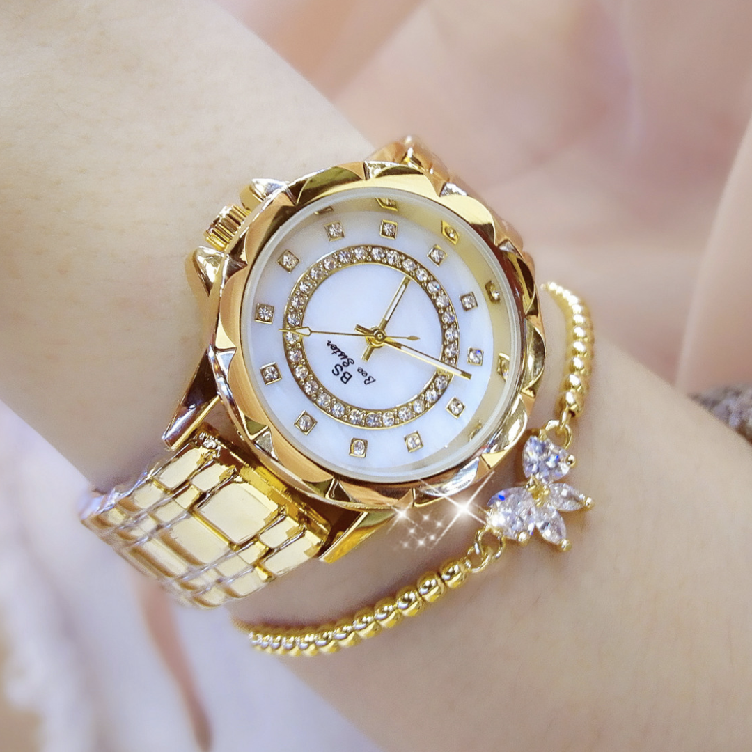 Studded Watch with Butterfly Bracelet