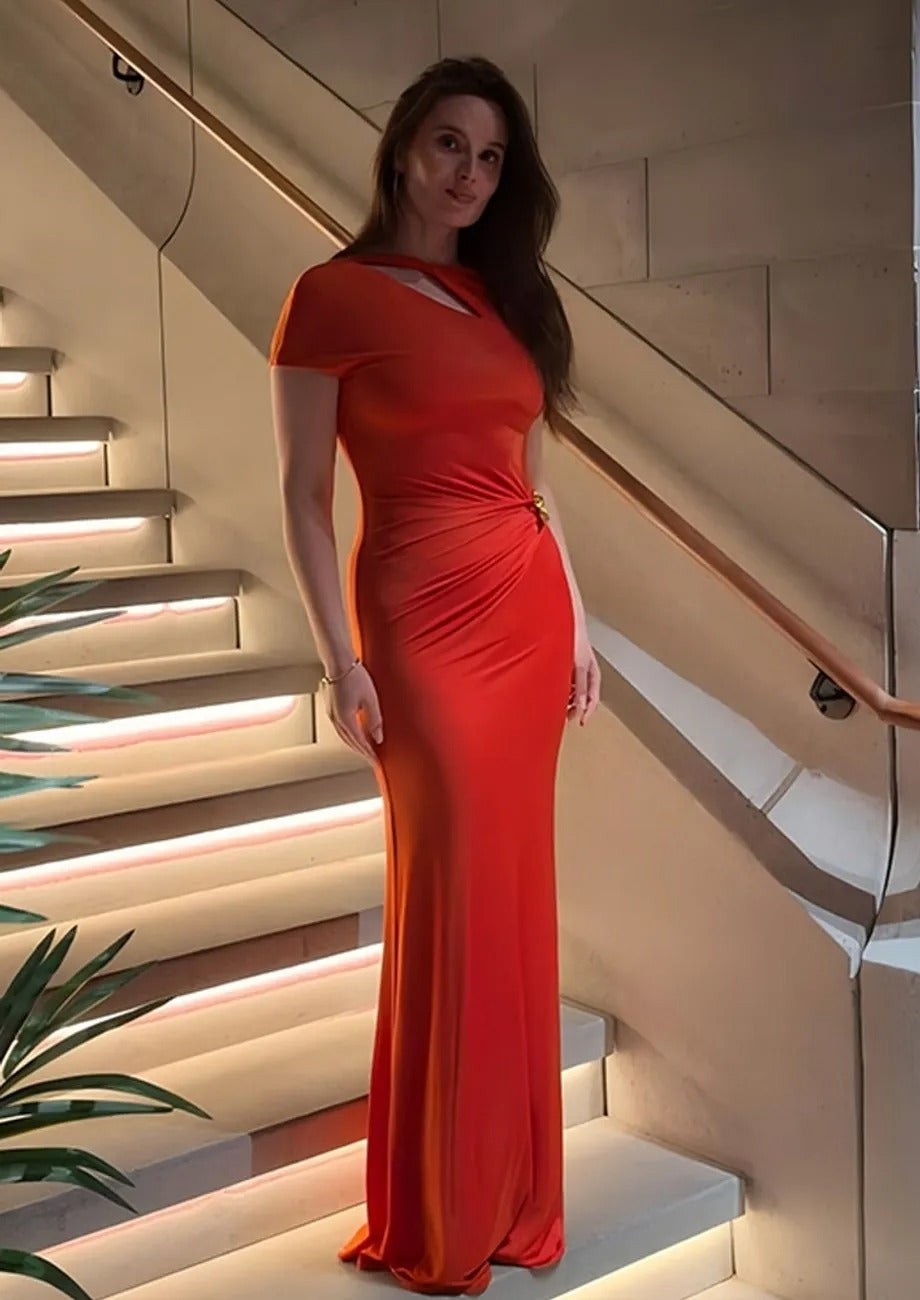 Etui-Maxikleid mit Cut-outs