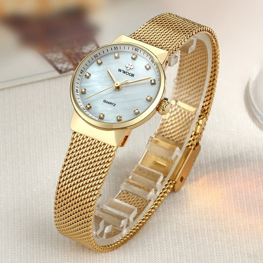 Unique Women's Watch 18k Gold Plated