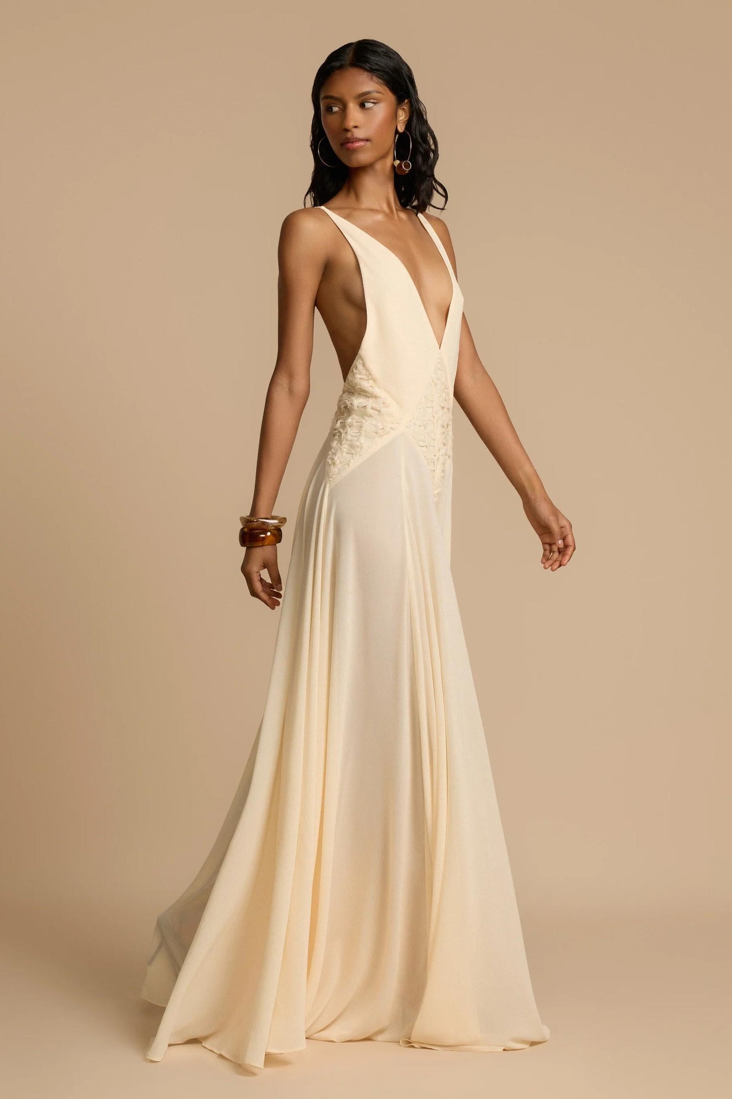 Lavinia Plunging V Maxi Dress