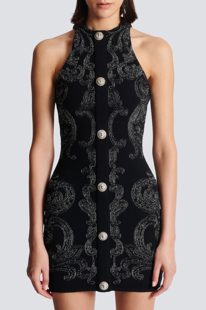 Belinda – Mini-Strickkleid mit Paisley-Print