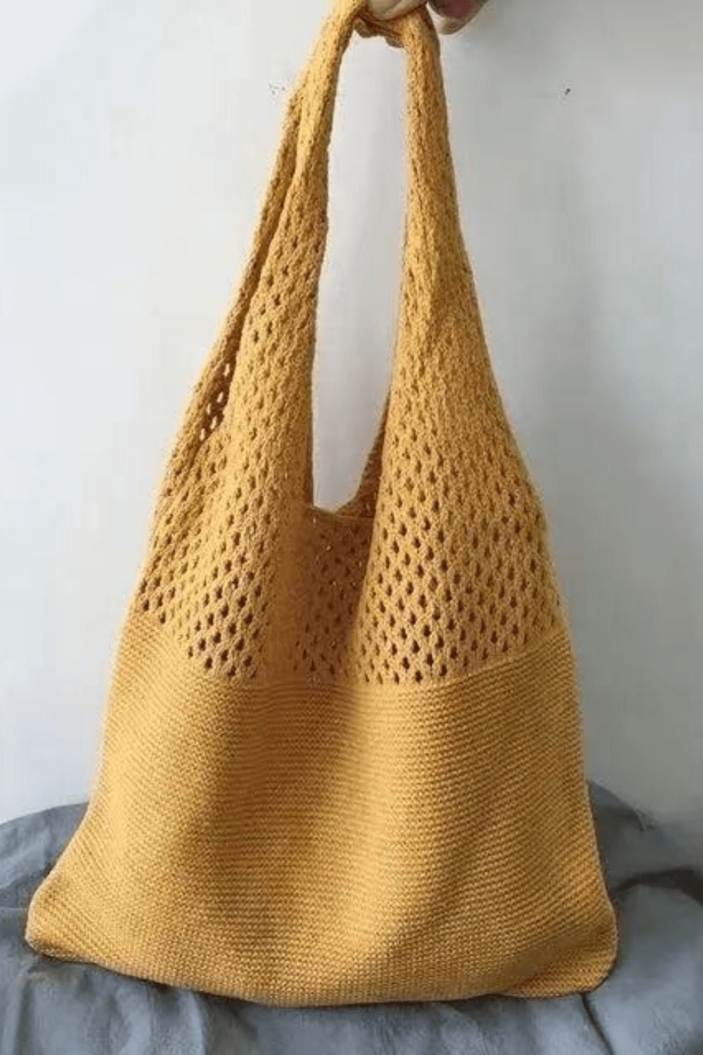 Bolsa de Praia de Crochê Fio de Malha