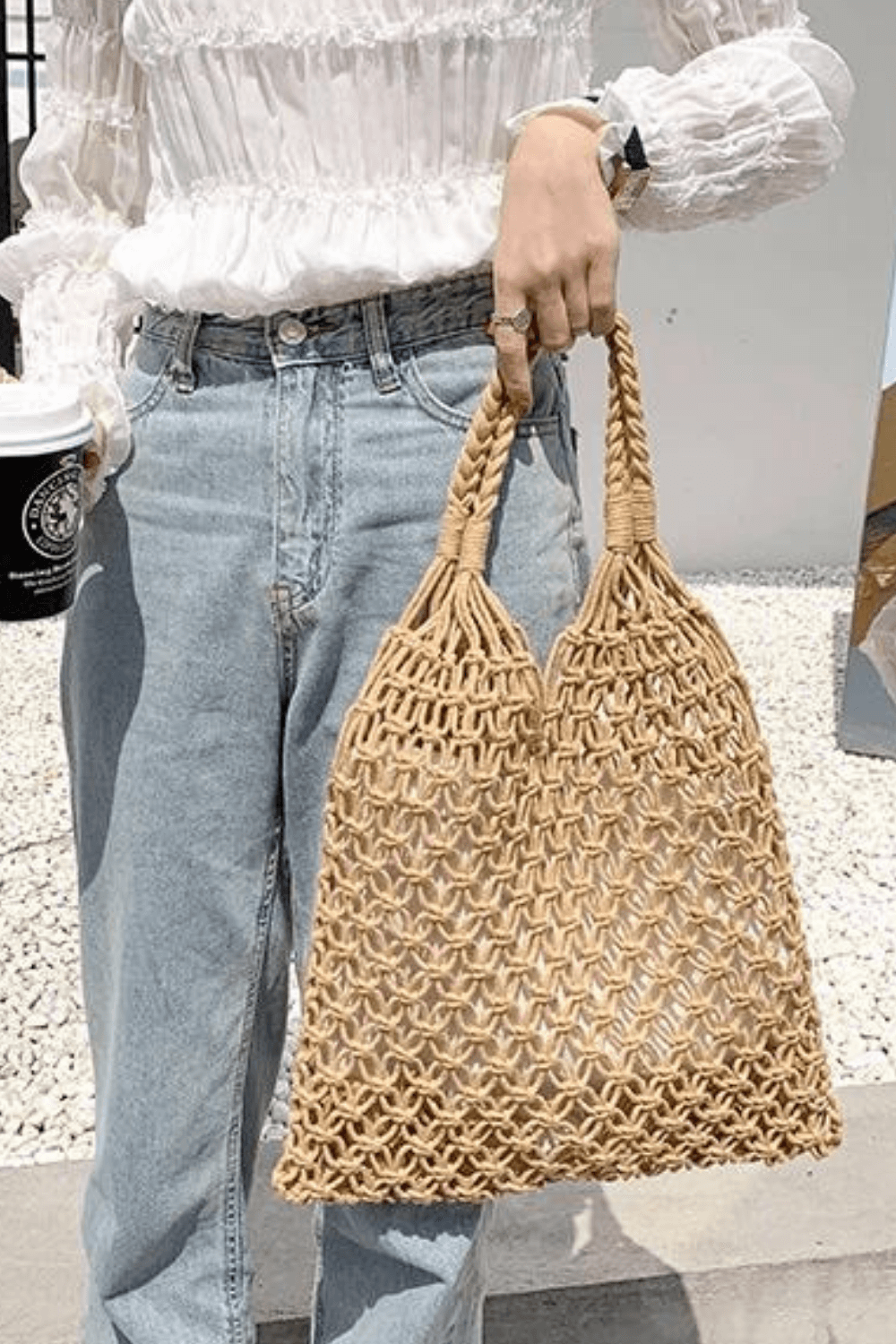 Women's Crochet Beach Bag