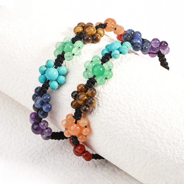 7 Chakra Floral Bracelet