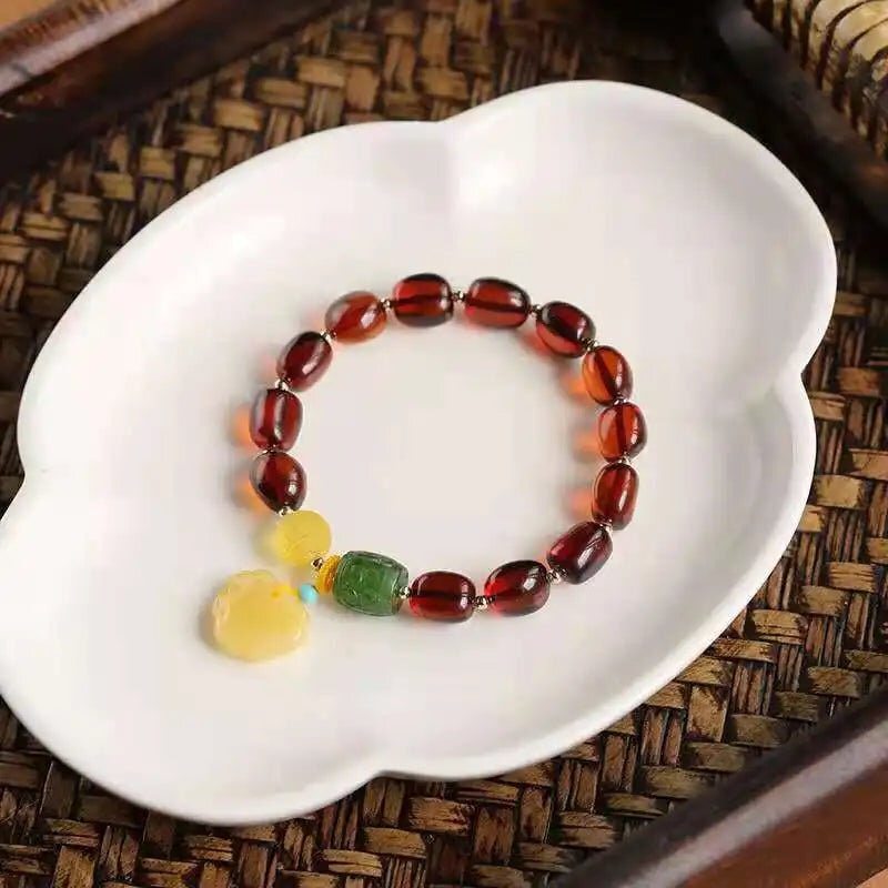 Amber Jade Bracelet