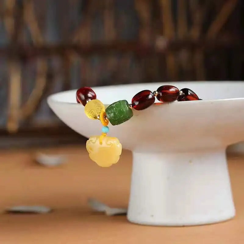 Amber Jade Bracelet