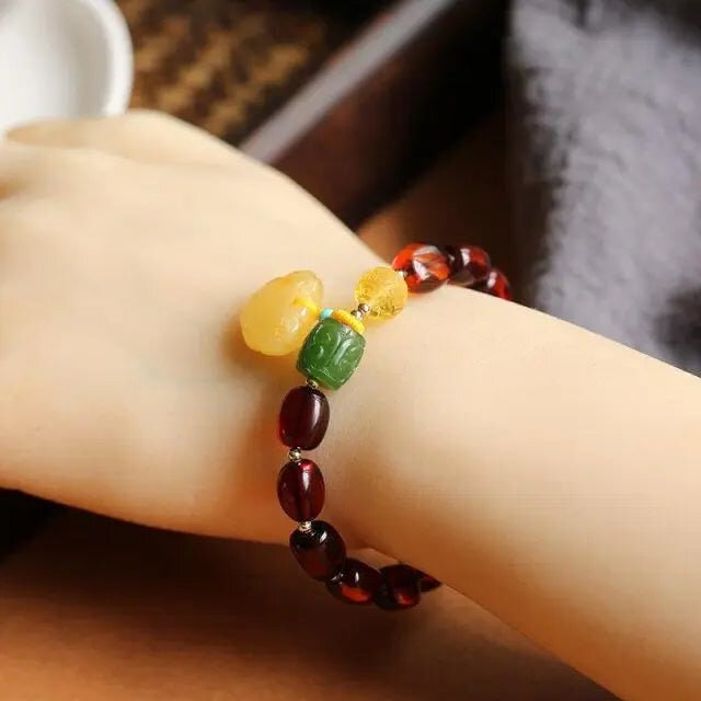 Amber Jade Bracelet