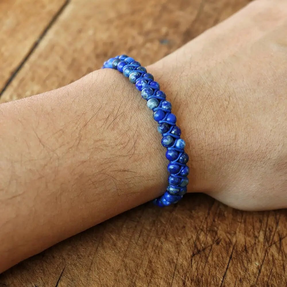 Braided Lapis Lazuli Bracelet