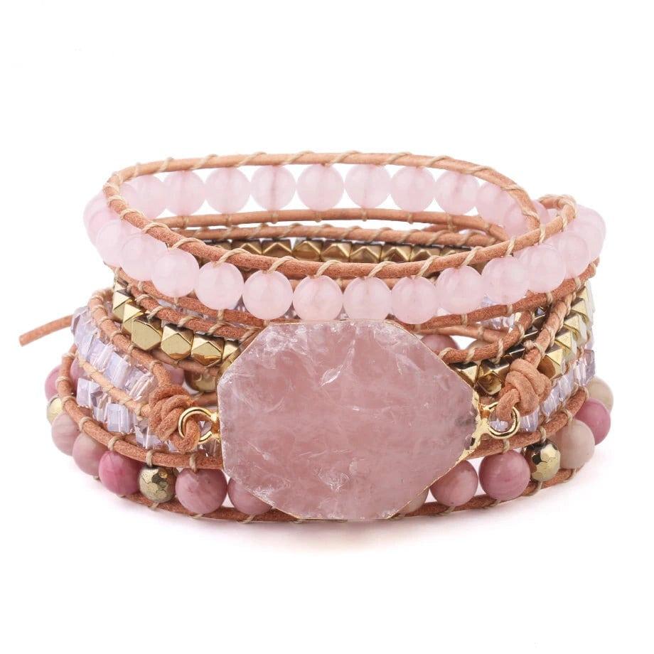 Bohemian Rose Quartz Bracelet