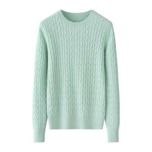 Round Neck Sweater Women's Pure Cashmere Sweater