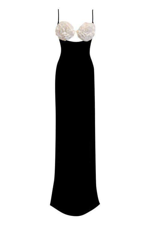 Vestido lencero largo con estampado floral Emily