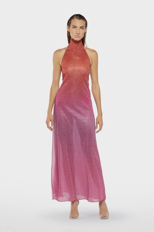 Vestido largo naranja Lumière de Oséree