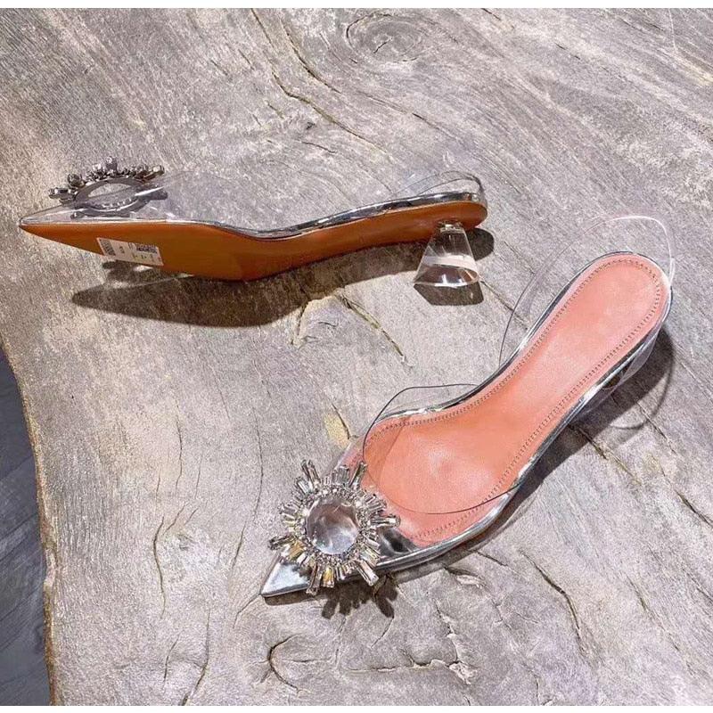 Women's Transparent Cup Heel Sandal, Elegant Style