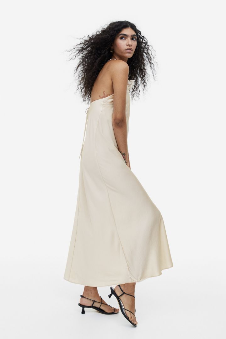 Sia – Abnehmbares Neckholder-Midikleid mit Rosenmuster