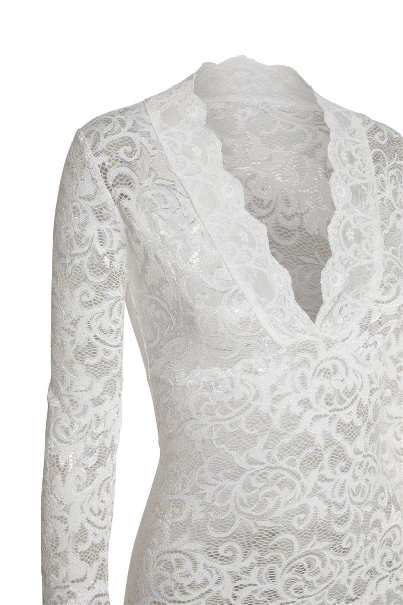 Virginia – Meerjungfrau-Maxikleid aus transparenter Spitze