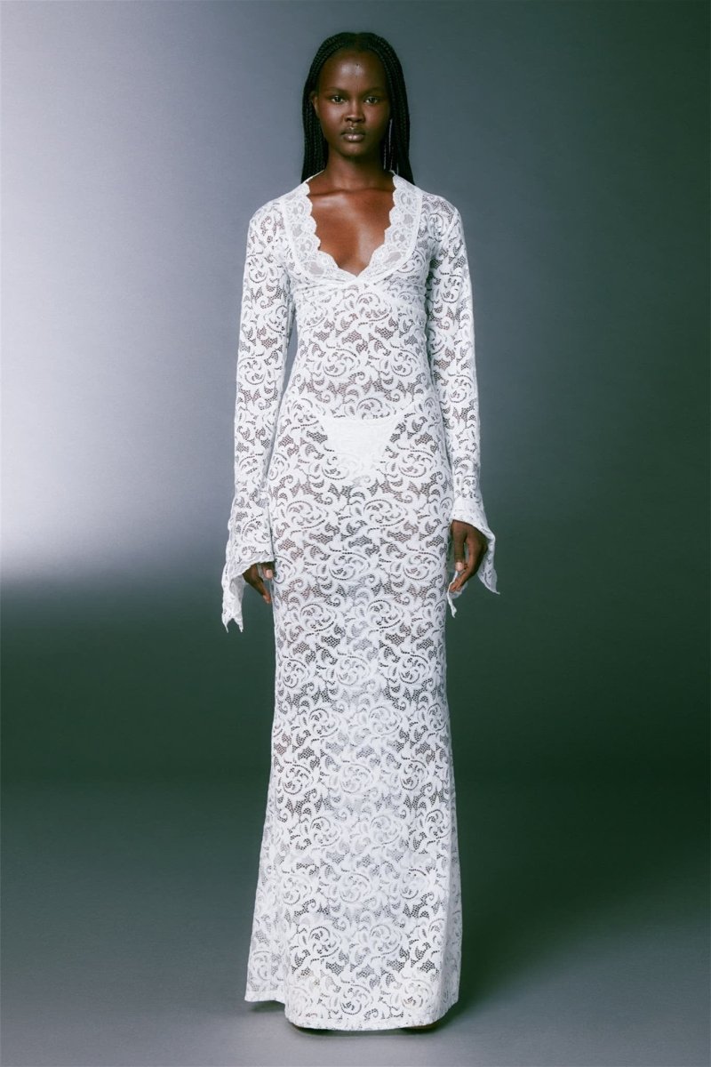 Virginia – Meerjungfrau-Maxikleid aus transparenter Spitze