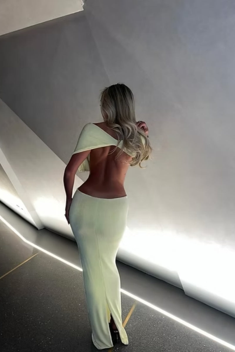 Zitronen-Perla-Maxikleid