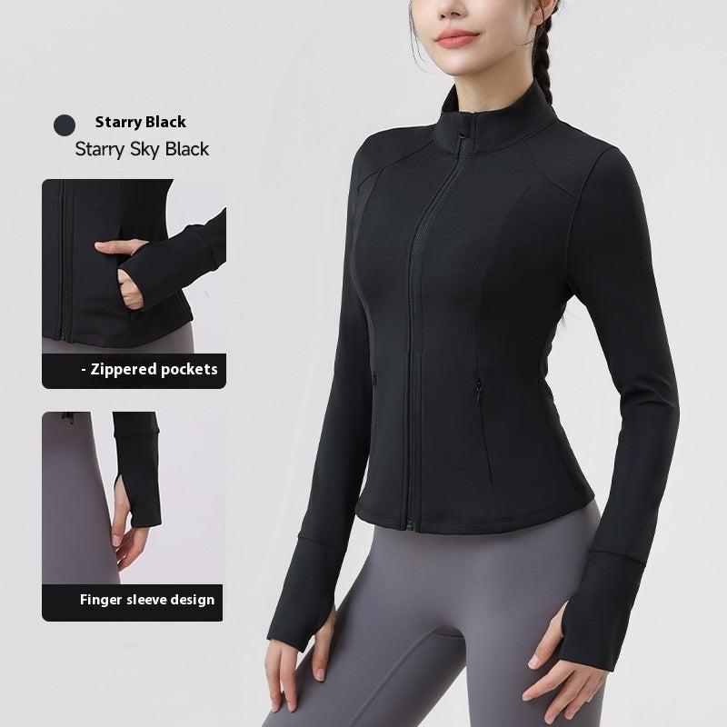 Ropa de yoga para exteriores de otoño, abrigo deportivo para mujer