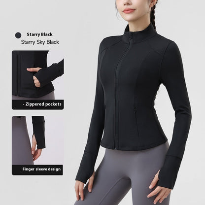 Ropa de yoga para exteriores de otoño, abrigo deportivo para mujer