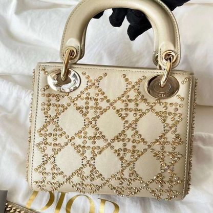 Mini sac Lady DR orné de perles