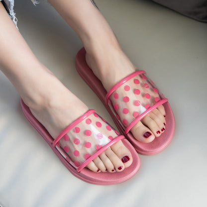 Sandals transparent spot slippers