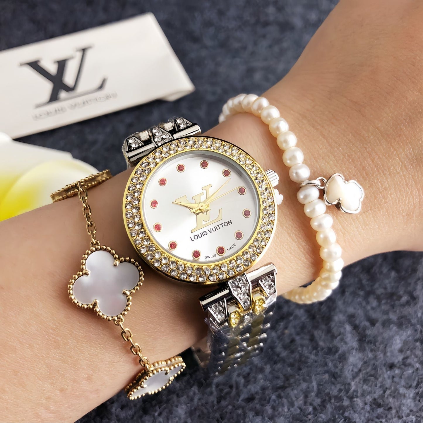 Crystal Pearl Elegance Watch