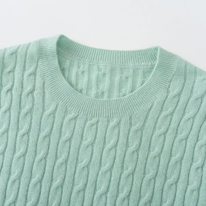 Round Neck Sweater Women's Pure Cashmere Sweater
