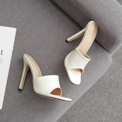 Sandalias y zapatillas de tacón alto de talla grande para mujer