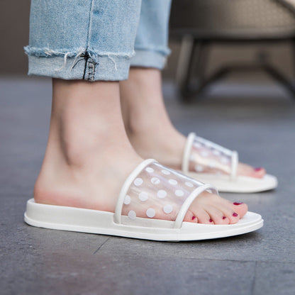 Sandals transparent spot slippers