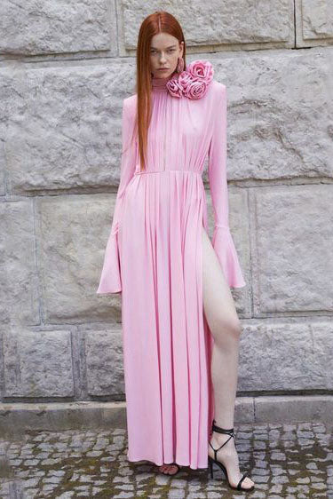 Vestido largo vintage de lujo con escote halter, corte en V profundo y estampado floral 3D