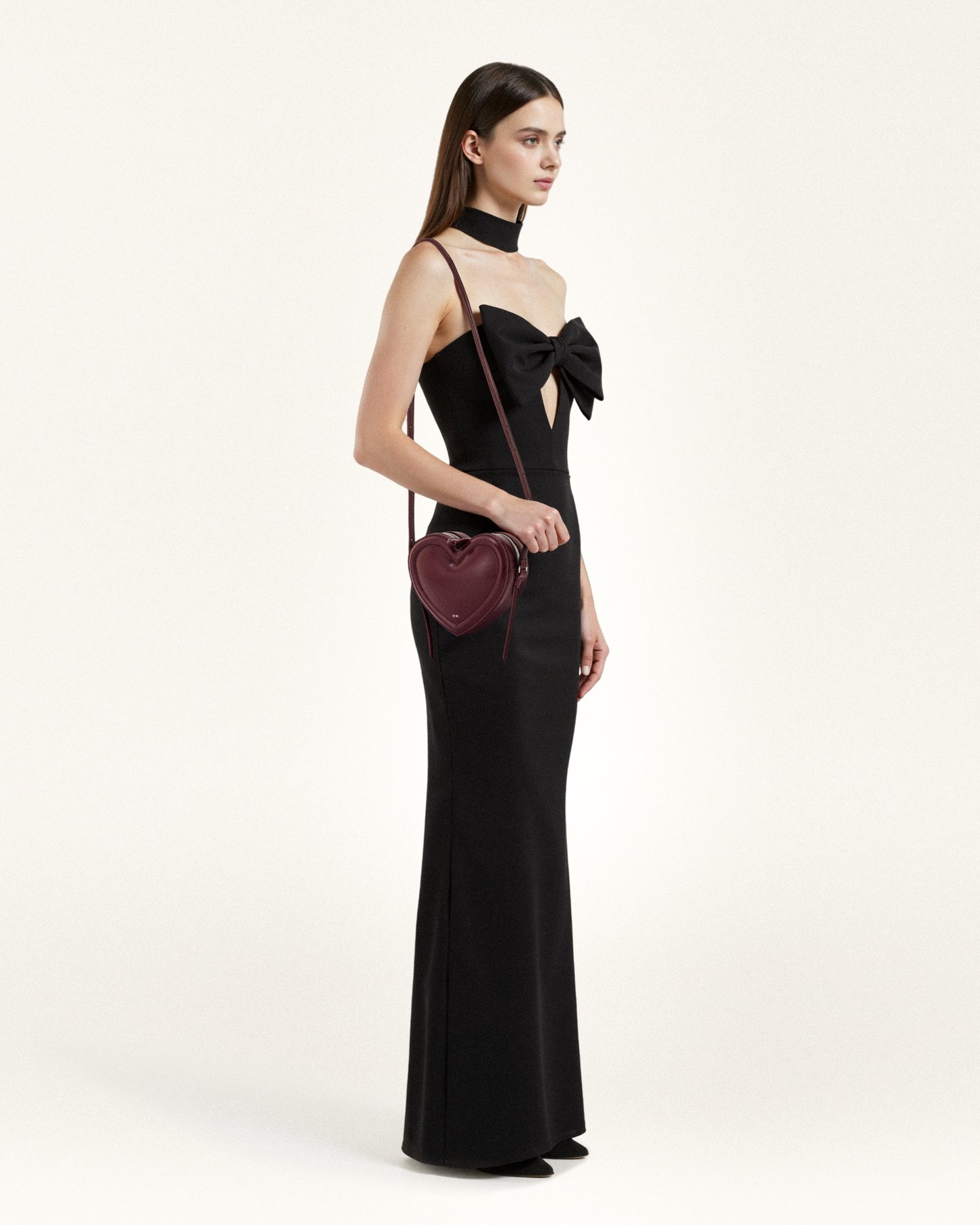 Arlene Herzförmige Tasche - Weinrot