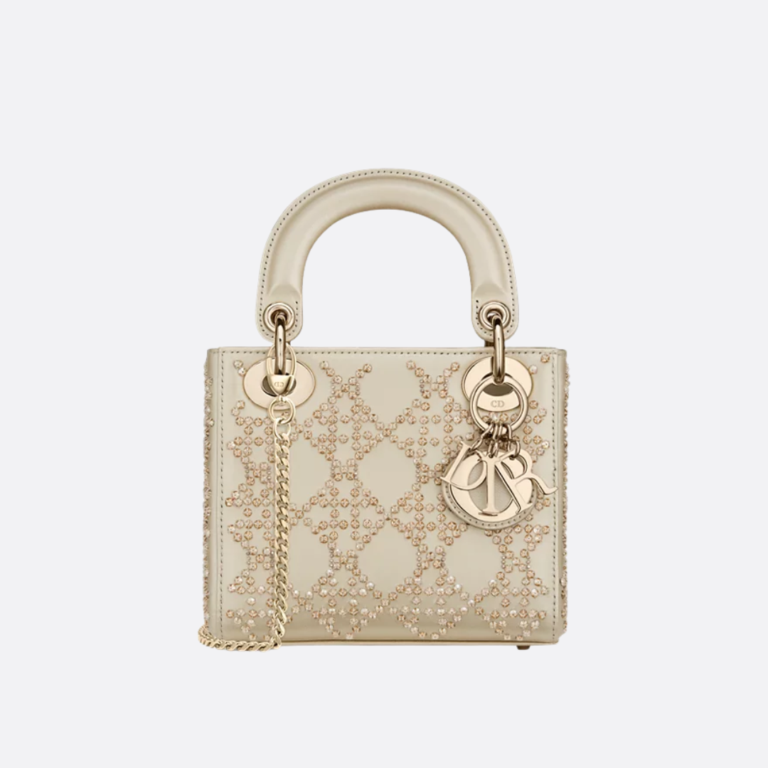 Mini sac Lady DR orné de perles