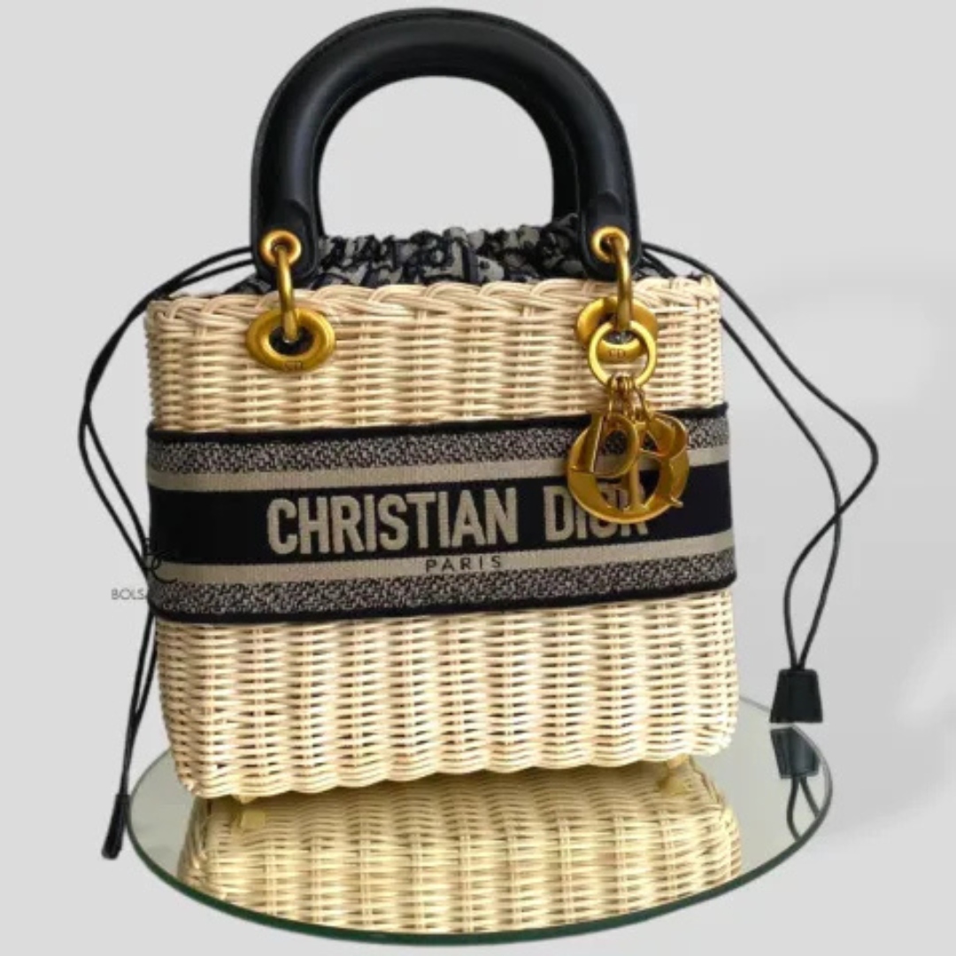 DR Lady Dior Handbag Made Of Rattan