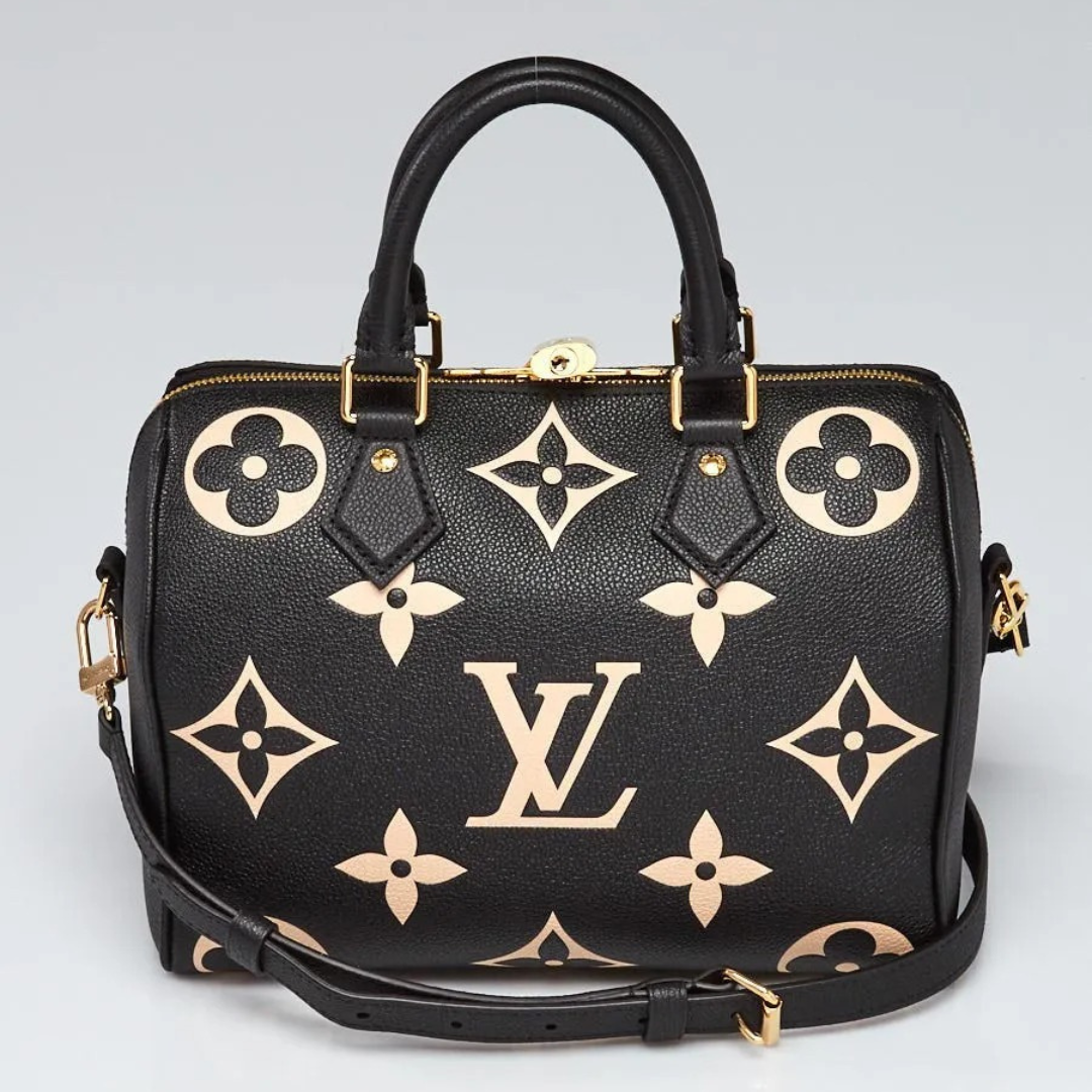 LV Speedy Bandoulière 25 Empreinte Bag Black