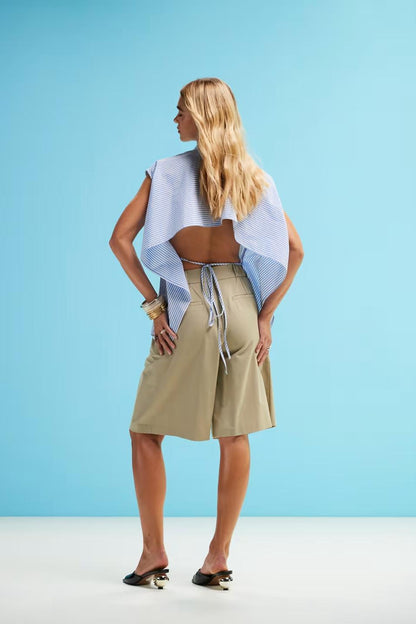 Striped Sleeveless Shirt