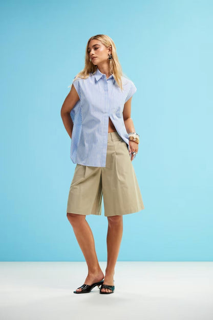 Striped Sleeveless Shirt