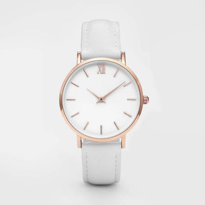 Fashion Women’s Leather Quartz Watch – Ellipse Dial