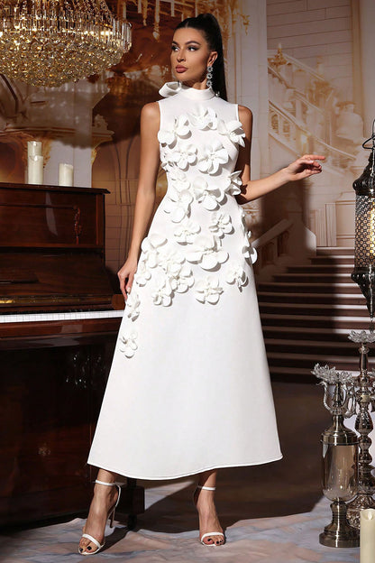 Ethel Flower Embellished Sleeveless Maxi Dress