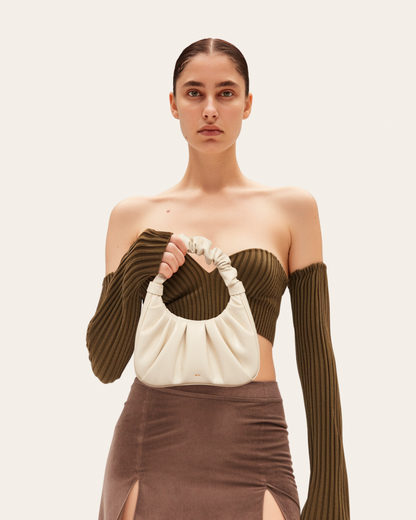 Bolso Hobo Gabbi Fruncido - Marfil